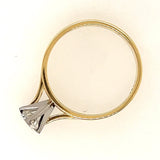 18ct Yellow & White Gold Diamond Single Stone Ring