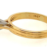 Impressive Yellow & White Gold Diamond Single Stone Ring