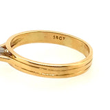 Impressive Yellow & White Gold Diamond Single Stone Ring