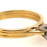 Impressive Yellow & White Gold Diamond Single Stone Ring