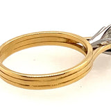 Impressive Yellow & White Gold Diamond Single Stone Ring