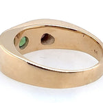 9ct Yellow Gold & Tourmaline Ring Green & Orange Tourmaline