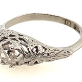 18ct White Gold & Old Mine Cut Diamond Ring