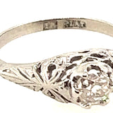 18ct White Gold & Old Mine Cut Diamond Ring