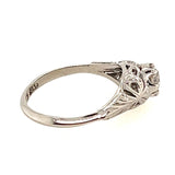 18ct White Gold & Old Mine Cut Diamond Ring