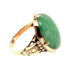 14ct Rose Gold Jade Ring