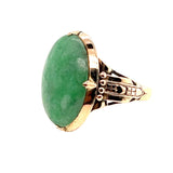 14ct Rose Gold Jade Ring