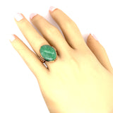 14ct Rose Gold Jade Ring