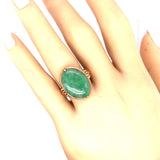 14ct Rose Gold Jade Ring