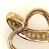 9ct Yellow Gold & Diamond Heart Pendant