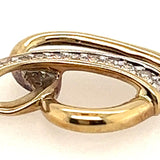 9ct Yellow Gold & Diamond Heart Pendant