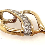 9ct Yellow Gold & Diamond Heart Pendant