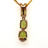 9ct Yellow Gold Peridot & Diamond Pendant