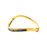 Sapphire Gold twisted bangle