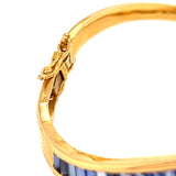 Sapphire Gold twisted bangle