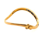 Sapphire Gold twisted bangle