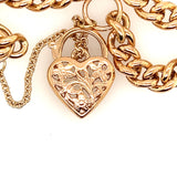 9ct Yellow Gold Padlock Bracelet