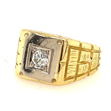 18ct Yellow and White Gold Diamond Ring