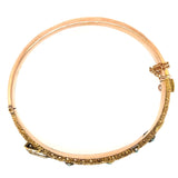 9ct Yellow Gold Turquoise & Seed Pearl Antique Bangle Circa 1900
