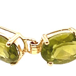 14ct Yellow Gold & 18 Stone Peridot Bracelet