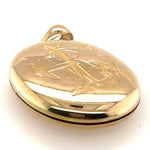 Antique 18ct Yellow Gold Hinged Locket Pendant Circa 1900