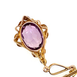 9ct Yellow Gold Single Stone Amethyst Antique Brooch Circa 1900