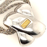 18ct White Gold & Diamond 'X' Shape Pendant with 18ct Three Strand Twist Chain Necklace