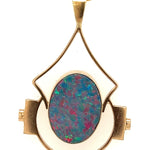 15ct Yellow Gold & Opal Handmade Vintage Pendant