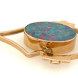 15ct Yellow Gold & Opal Handmade Vintage Pendant