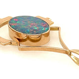 15ct Yellow Gold & Opal Handmade Vintage Pendant