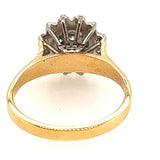 18ct Yellow & White Gold Diamond Halo Ring