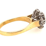 18ct Yellow & White Gold Diamond Halo Ring