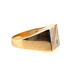 ELEGANT 9CT YELLOW, WHITE & ROSE GOLD SINGLE STONE DIAMOND RING - A PERFECT GIFT FOR HIM