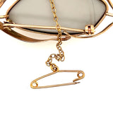 EXQUISITE 14CT YELLOW GOLD SINGLE STONE OPAL TRIPLET BROOCH