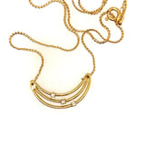 3 stone Diamond 18ct yellow gold necklet