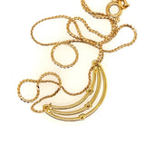 3 stone Diamond 18ct yellow gold necklet