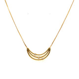 3 stone Diamond 18ct yellow gold necklet