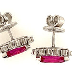 14ct White Gold & Ruby Handmade Stud Earrings