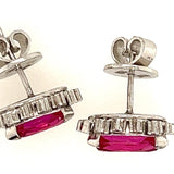 14ct White Gold & Ruby Handmade Stud Earrings