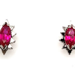 14ct White Gold & Ruby Handmade Stud Earrings