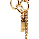 9ct Yellow Gold Gate Bracelet with Engraved Padlock Clasp & Safety Chain