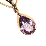 Vintage 9ct Yellow Gold Suffragette Brooch/Pendant with Peridot, Amethyst & Seed Pearls