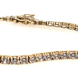 10ct Yellow Gold & Cubic Zirconia Tennis Bracelet