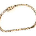 10ct Yellow Gold & Cubic Zirconia Tennis Bracelet