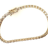 10ct Yellow Gold & Cubic Zirconia Tennis Bracelet