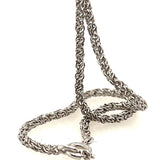 18ct White Gold Chain Necklace Braided Link Chain