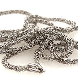18ct White Gold Chain Necklace Braided Link Chain