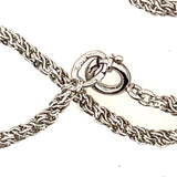 18ct White Gold Chain Necklace Braided Link Chain