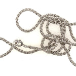 18ct White Gold Chain Necklace Braided Link Chain