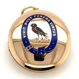 Pressed and Assembled Oval Yellow Gold Opening Brooch Pendant Locket